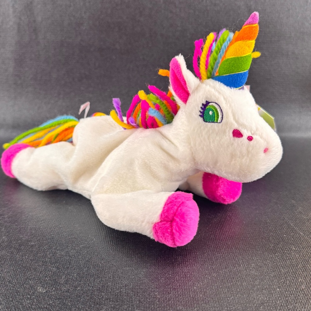 VINTAGE 1998 LISA FRANK MARKIE RAINBOW UNICORN BEANIE STUFFED ANIMAL PLUSH NEW